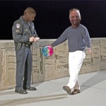 Officer Hofmann cites Dennis Walling for bowling while sober